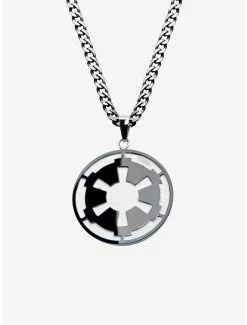 Star Wars Jewelry Star Wars Galactic Empire And Death Star Etched Pendant