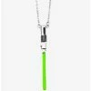 Star Wars Jewelry Star Wars Yoda Lightsaber Stainless Steel Necklace