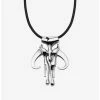 Star Wars Jewelry Star Wars Mandalorian Symbol Pendant With Leather Cord Necklace