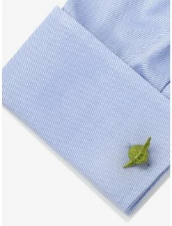 Star Wars Jewelry 3D Green Star Wars Yoda Head Cufflinks -RockLove Sales 12990841 av2