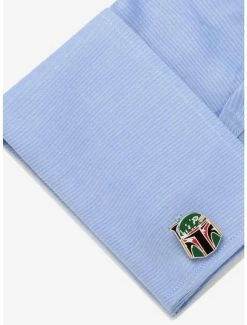 Star Wars Jewelry Star Wars Boba Fett Distressed Helmet Cufflinks -RockLove Sales 12991186 av2