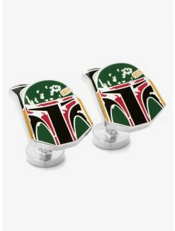 Star Wars Jewelry Star Wars Boba Fett Distressed Helmet Cufflinks