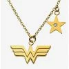 Necklaces DC Comics Wonder Woman Stainless Steel Gold Plated Necklace -RockLove Sales 13279297 hi