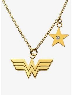 Necklaces DC Comics Wonder Woman Stainless Steel Gold Plated Necklace