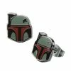 Star Wars Jewelry Star Wars Boba Fett Helmet Enamel Stud Earrings
