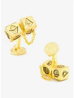 Star Wars Jewelry Star Wars Solo Gold Dice 3D Cufflinks