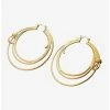 DC Comics Wonder Woman RockLove Lasso Hoop Earrings Gold