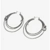 DC Comics Wonder Woman RockLove Lasso Hoop Earrings Silver -RockLove Sales 14919786 hi