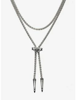 Necklaces DC Comics Wonder Woman RockLove Lasso Of Truth Bolo Necklace Silver