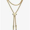 Necklaces DC Comics Wonder Woman RockLove Lasso Of Truth Bolo Necklace Gold
