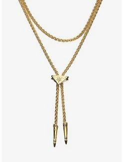 Necklaces DC Comics Wonder Woman RockLove Lasso Of Truth Bolo Necklace Gold