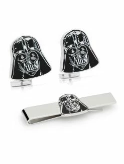Star Wars Jewelry Star Wars Darth Vader Head Cufflinks Tie Bar Set