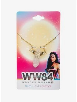 Necklaces DC Comics Wonder Woman Logo Crystal Pendant Necklace -RockLove Sales 16060304 av2