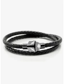 Star Wars Jewelry Star Wars The Mandalorian Helmet Double Wrap Stainless Steel Bracelet
