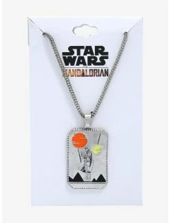 Star Wars Jewelry Star Wars The Mandalorian The Child & Mando Pendant Necklace - BoxLunch Exclusive -RockLove Sales 18666850 av2