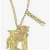 Necklaces Harry Potter Hufflepuff Badger Stained Glass Necklace - BoxLunch Exclusive
