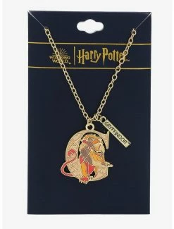 Necklaces Harry Potter Gryffindor Lion Stained Glass Necklace - BoxLunch Exclusive -RockLove Sales 18666864 av2