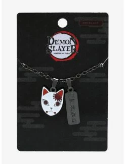 Necklaces Demon Slayer: Kimetsu No Yaiba Tanjiro's Warding Mask Necklace - BoxLunch Exclusive -RockLove Sales 19051390 av2