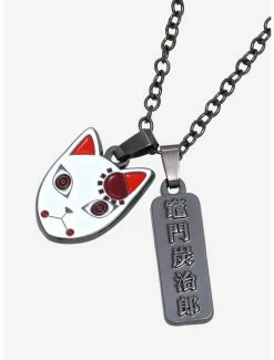 Necklaces Demon Slayer: Kimetsu No Yaiba Tanjiro's Warding Mask Necklace - BoxLunch Exclusive