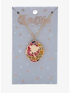 Necklaces Pretty Guardian Sailor Moon Sailor Moon Silhouette Stained Glass Necklace - BoxLunch Exclusive -RockLove Sales 19235433 av2