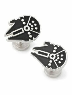 Star Wars Jewelry Star Wars Millennium Falcon Silver Cufflinks