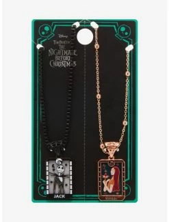 Disney Jewelry Disney The Nightmare Before Christmas Jack Skellington & Sally Tarot Cards Bestie Necklace Set - BoxLunch Exclusive -RockLove Sales 19958086 av2